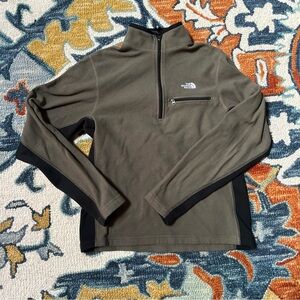 The North Face Men's Brown and Black Zip-Up Sweater